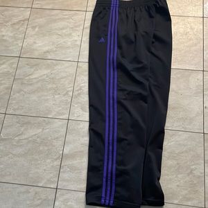 Addidas mens medium track pants RARE PURPLE STRIPES/LOGO